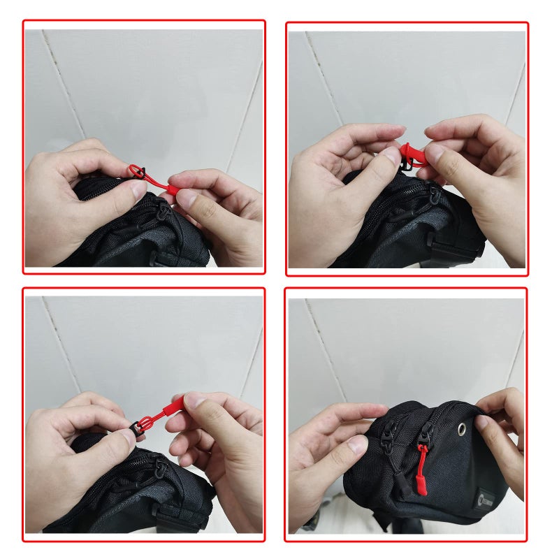Urmspst 20PCS Zipper Pulls Replacement Zipper Tabs, (Coral Red) - Image 3